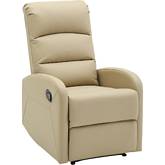 Dormi Manual Recliner Chair in Beige Leatherette